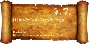 Hlavács Terézia névjegykártya
